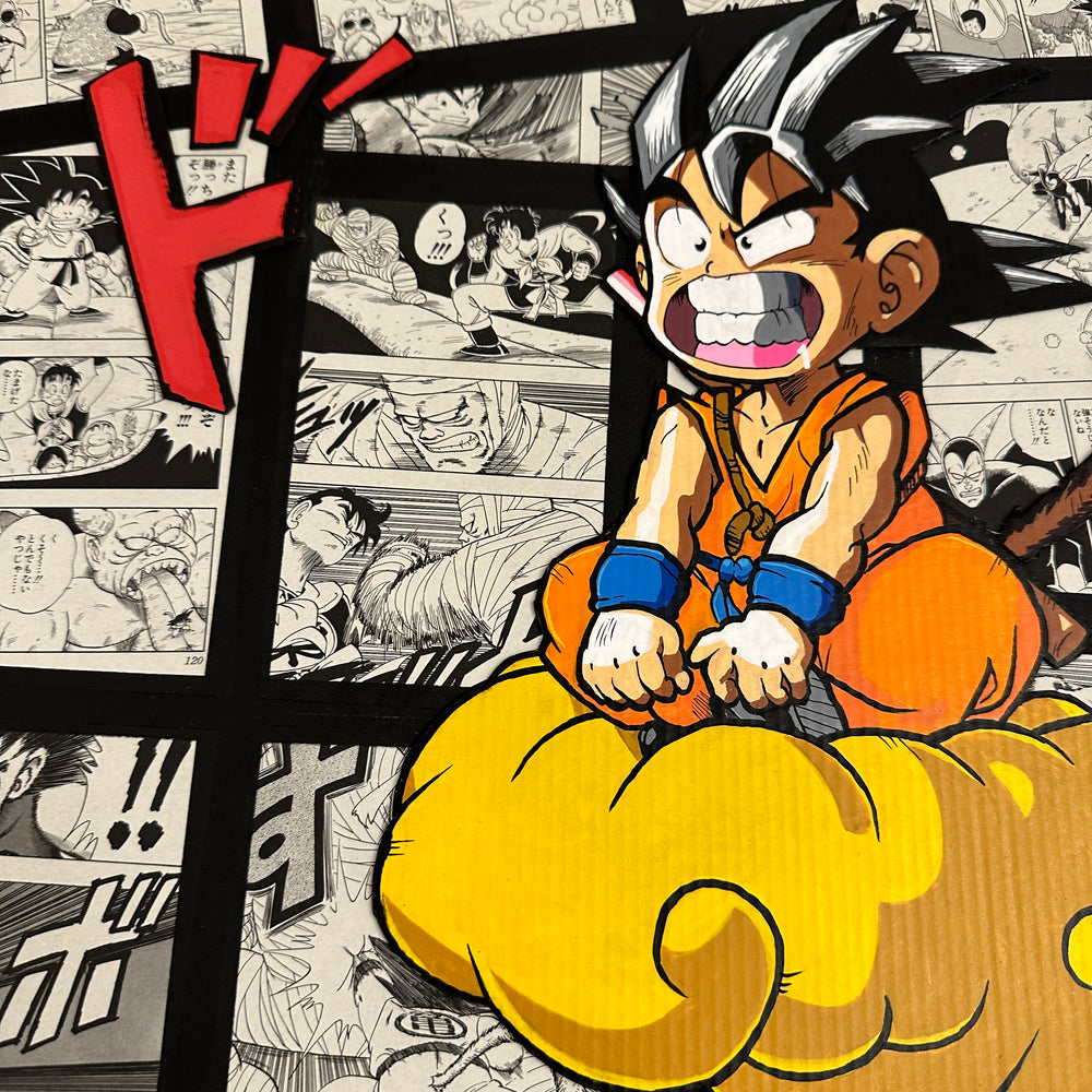 DragonBall Goku & Cloud by Moya Uno by Moya Uno - Signature Fine Art