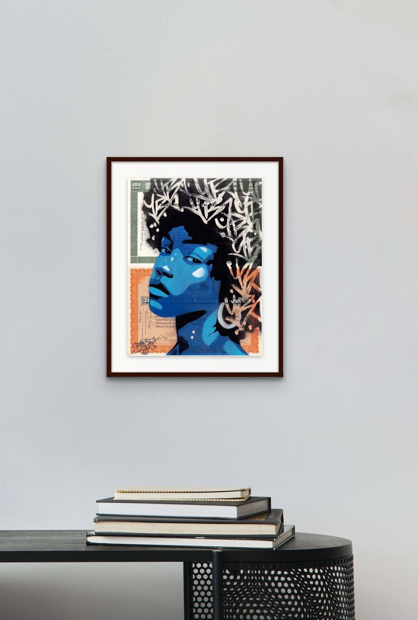 Blue Afro by Yoann Bonneville - Signature Fine Art