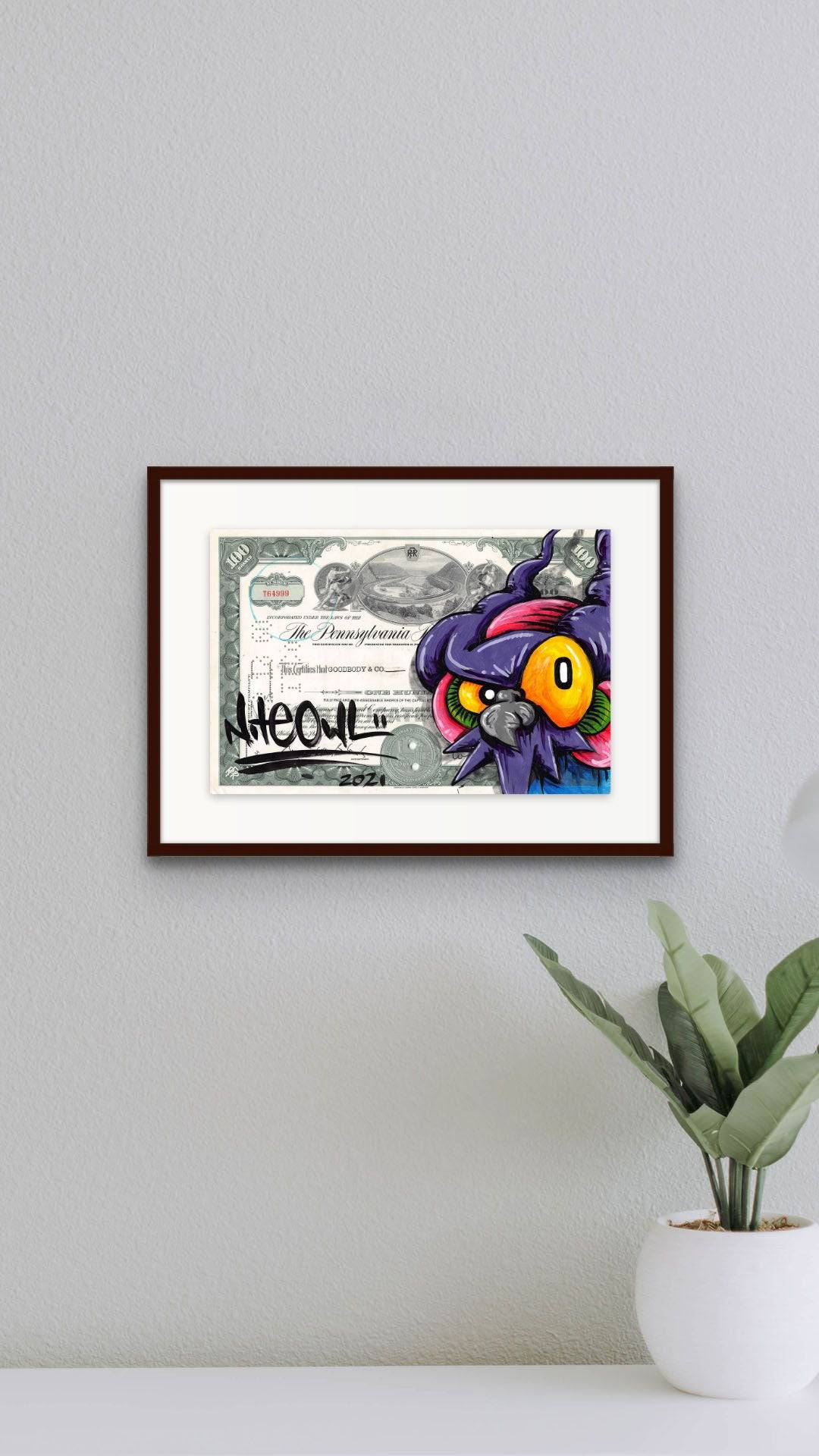 One owl One share by Nite Owl - Signature Fine Art