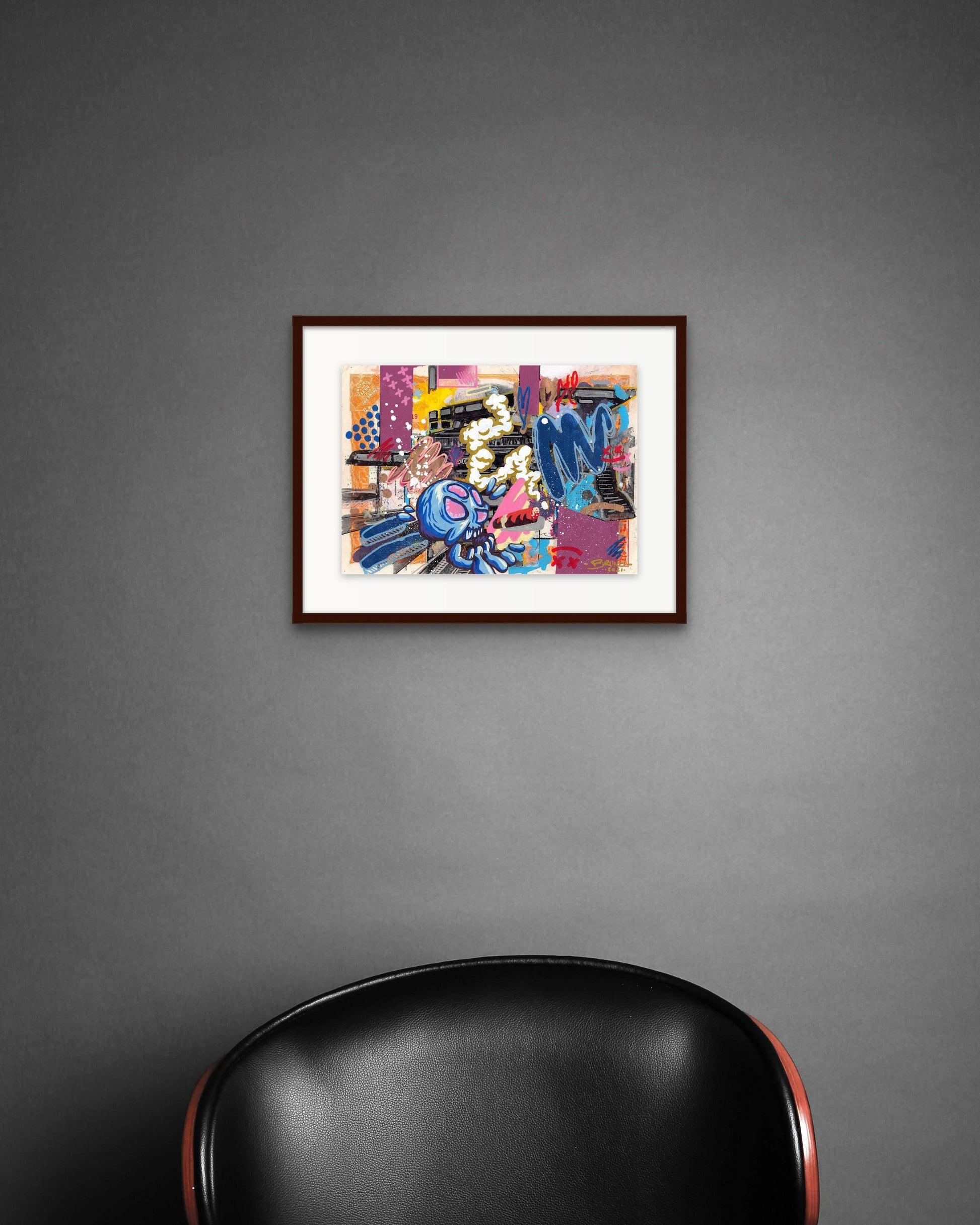 Smoking skull (avec Ig.B) - Limited Edition Print by Brunograffer - Signature Fine Art