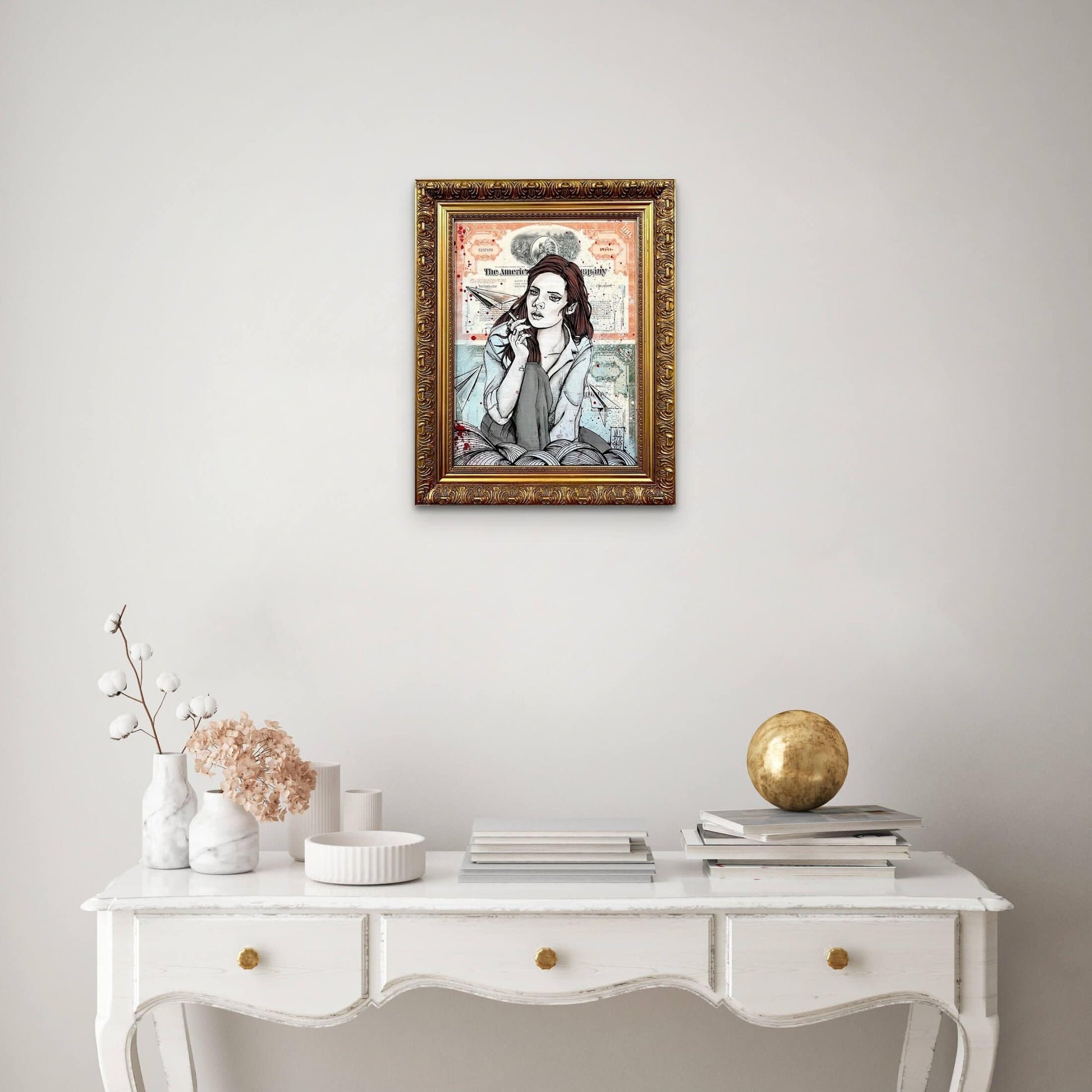 The Smoking Girl ( Double ) by Esboner - Signature Fine Art